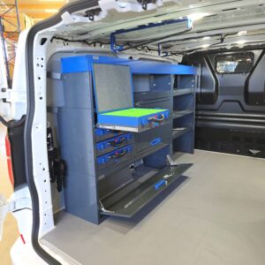 205 cm van shelving unit with drawers and cases height 120 cm Volkswagen Transporter T7 short