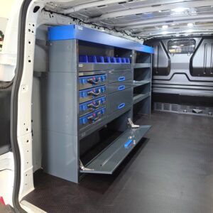Ford Transit Custom 230 cm van racking unit with drawers and cases