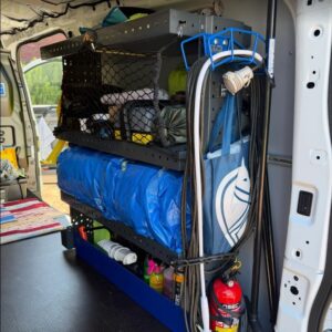 100 cm camper van shelving in a Ford Transit Custom