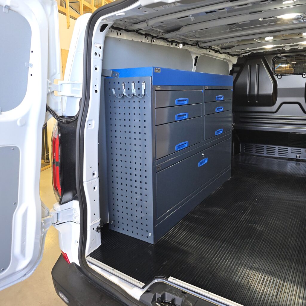 152 cm van racking unit with drawers in electric Ford Transit Custom L2H1