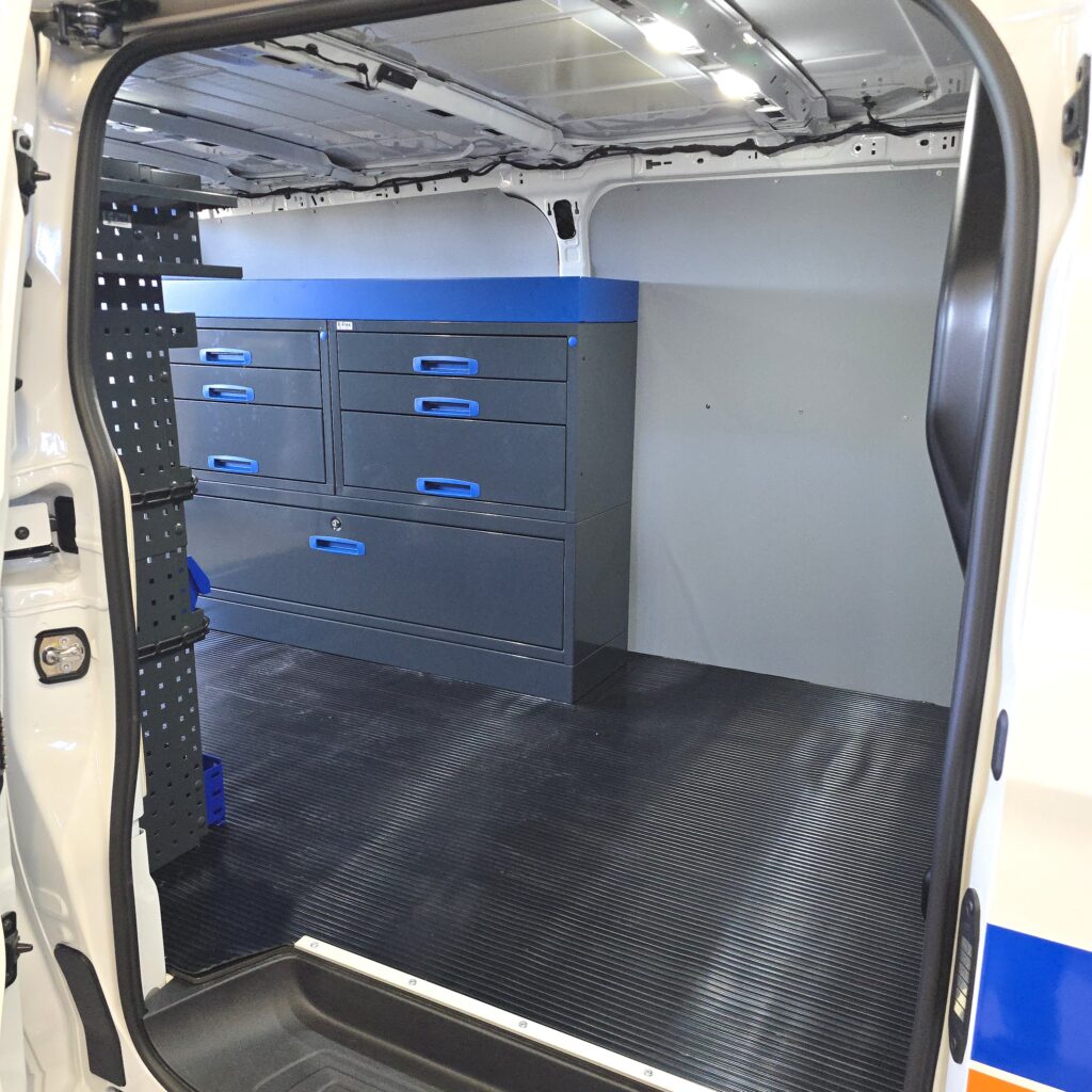 152 cm van racking unit with drawers in electric Ford Transit Custom L2H1