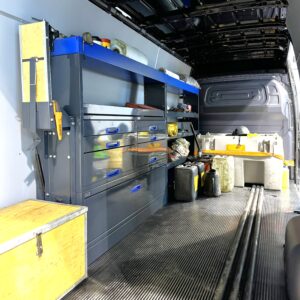 Mercedes-Benz Sprinter A3 with 304 cm van racking unit with drawers height 144 cm