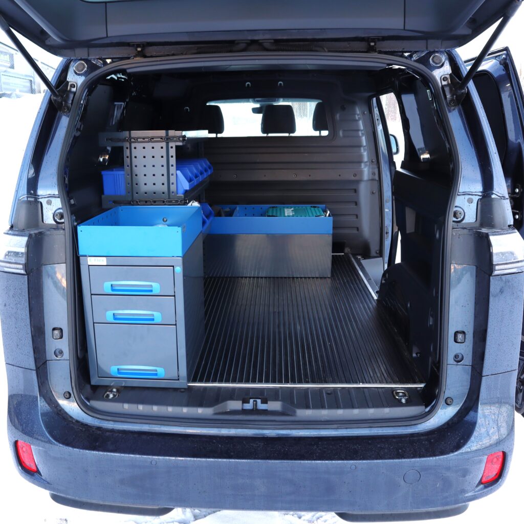 Volkswagen ID Buzz Cargo shelving system with organised van storage