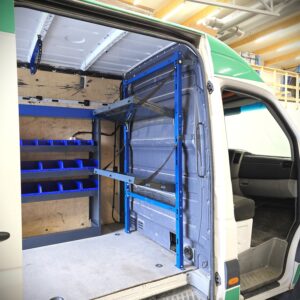 100 cm courier shelf unit with 2 levels for van