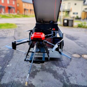 Pull-out loading platform for trailer with heavy-duty steel frame for easy access to tools and equipment