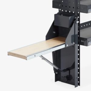 Folding vise platform fo a van