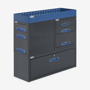 100 CM PÄÄDYSTÄ AUKEAVA HYLLYKKÖ LAATIKOSTO VETOLAATIKOILLA, KORKEUS 96 CM