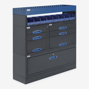 127 CM HYLLYKKÖ LAATIKOSTO VETOLAATIKOILLA, kork 126cm