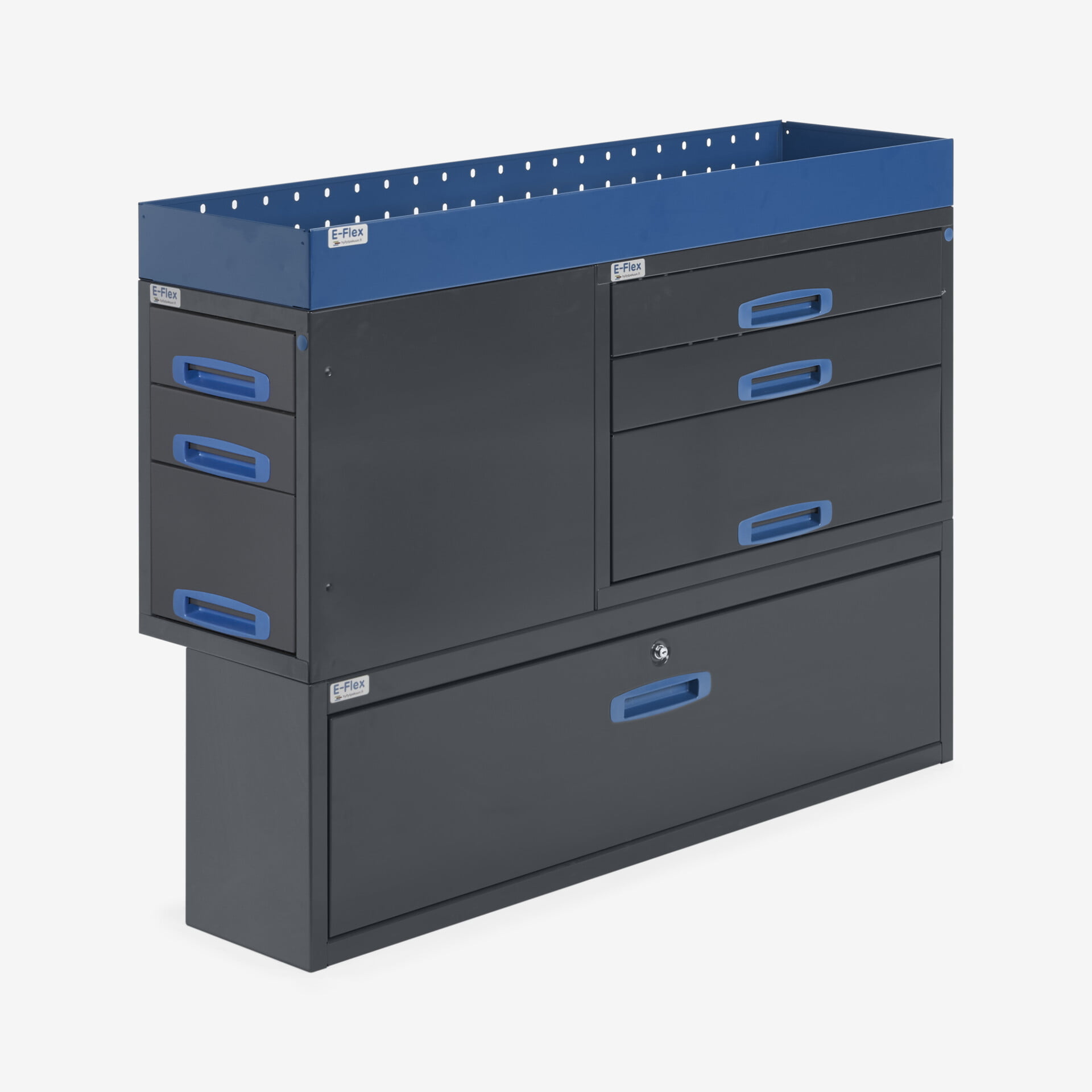 127 CM PÄÄDYSTÄ AUKEAVA HYLLYKKÖ LAATIKOSTO VETOLAATIKOILLA KAPEA ALAKAAPPI, KORKEUS 96 CM