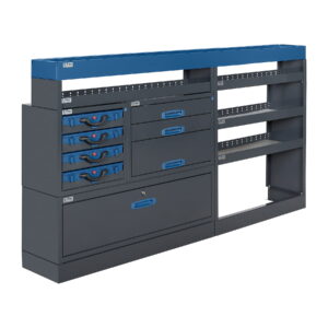 230 CM HYLLYKKÖ LAATIKOSTO SALKUILLA CUSTOM, korkeus 123 cm.