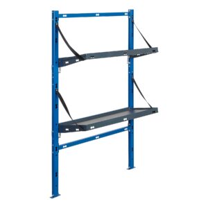 130 cm courier shelf unit with 2 levels
