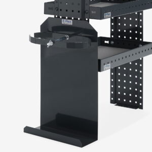 Gas cylinder holder with a steel clamp