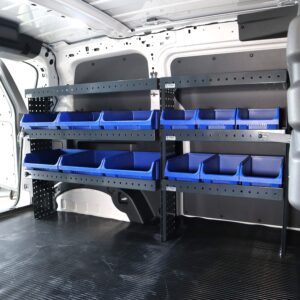 160 cm pakettiauton hylly Volkswagen ID Buzz Cargon vasemmalla sivuseinällä