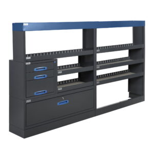 254 cm Van Racking Unit With Shelves Height 144 cm