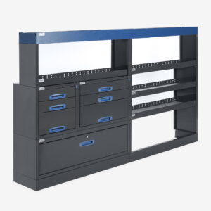 254 cm Van Racking Unit With Drawers Height 144 cm