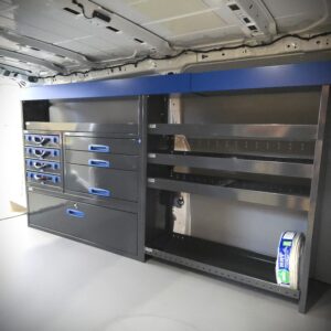 Volkswagen Transporter T7 van shelving 230 cm with 95 cm cable shelf