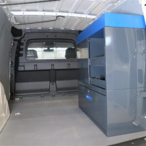 volkswagen caddy van shelving right side