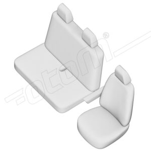 Toyota Proace seat covers 1+2 front seats half artificial leather with fabric center