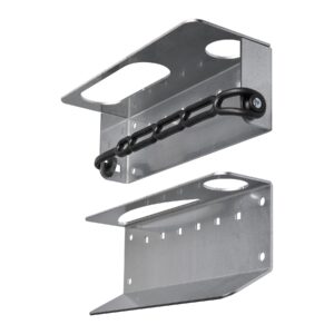 Shovel and pry bar holder for van mounted inside cargo area