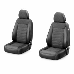 Toyota Hilux seat covers 1+1 front seats half artificial leather with fabric center