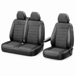 Toyota Proace seat covers 1+2 front seats half artificial leather with fabric center