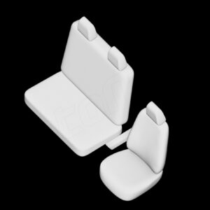 Mercedes-Benz Sprinter 1+2 front seat covers half artificial leather