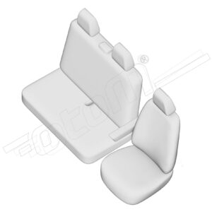Mercedes-Benz Vito 1+2 front seat covers half artificial leather