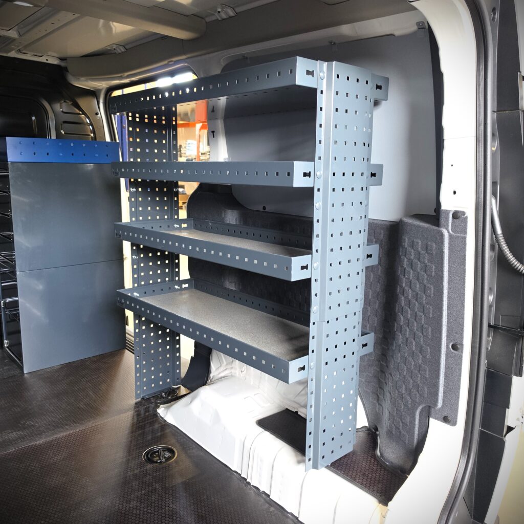 100 cm van shelving unit in a Kia PV5 cargo area