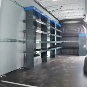 Mercedes-Benz Sprinter equipped with E-Flex van shelving